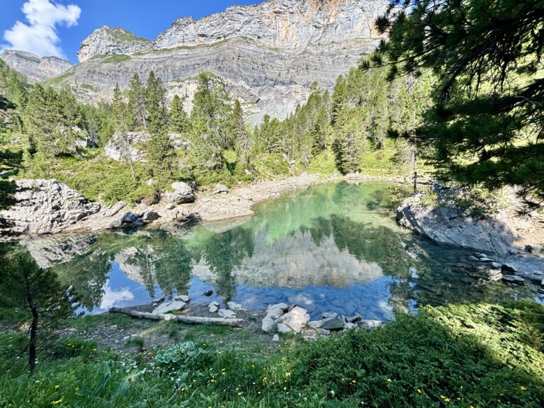 Arveseeli Lake above Kandersteg with crystal blue water