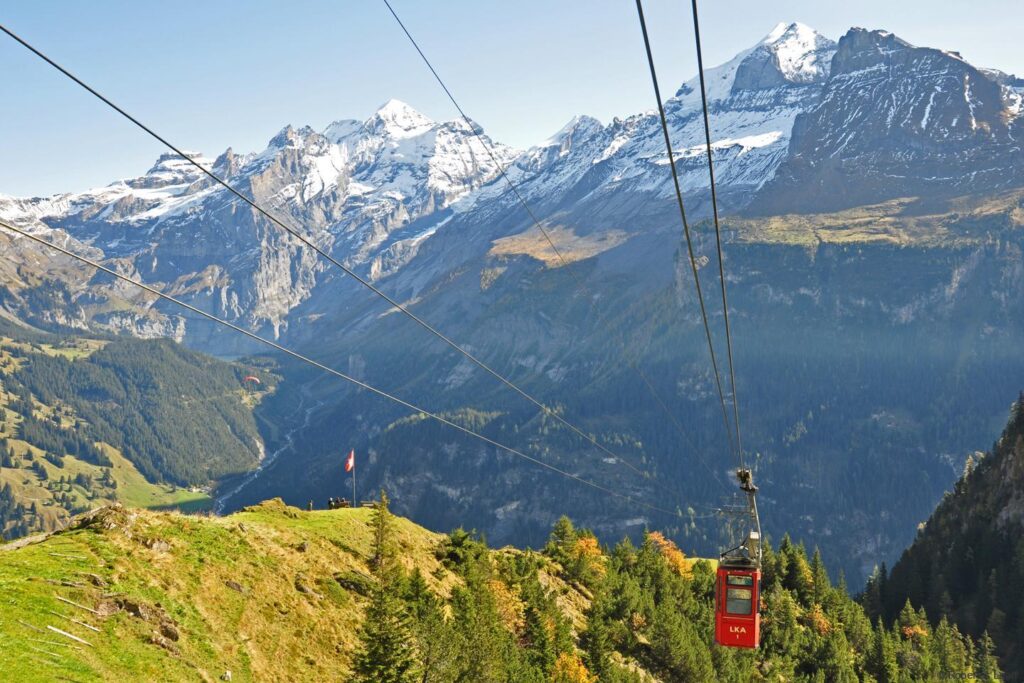 kandersteg allmenalp cablecar bluemlisalp
